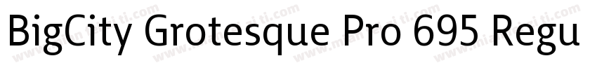BigCity Grotesque Pro 695 Regular字体转换